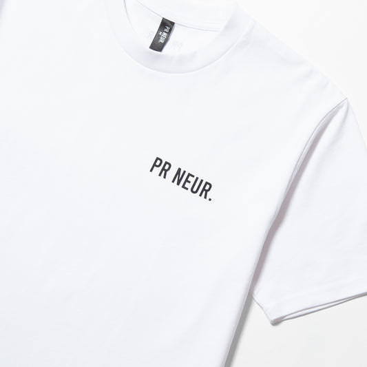 PR NEUR HEAVY OVERSIZE T-SHIRT - WHITE / BLACK