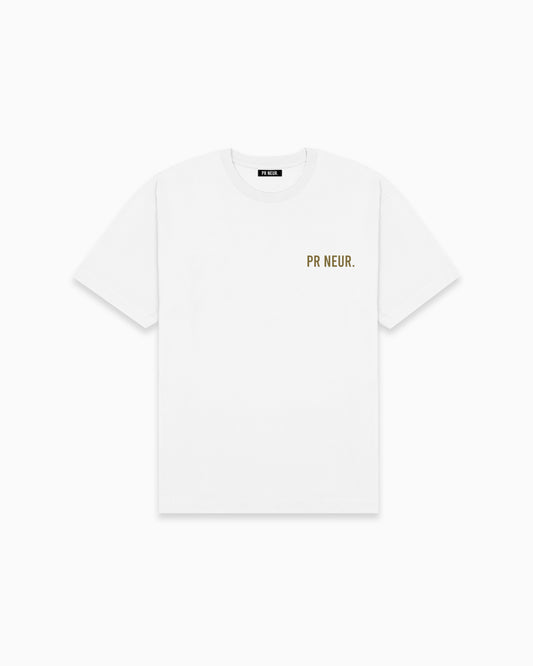 PR NEUR CLASSIC T-SHIRT - WHITE / WALNUT