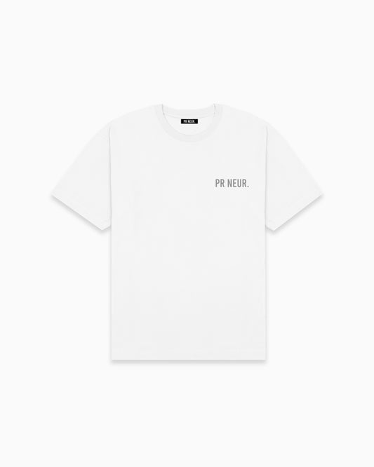 PR NEUR CLASSIC T-SHIRT - WHITE / STEEL GREY