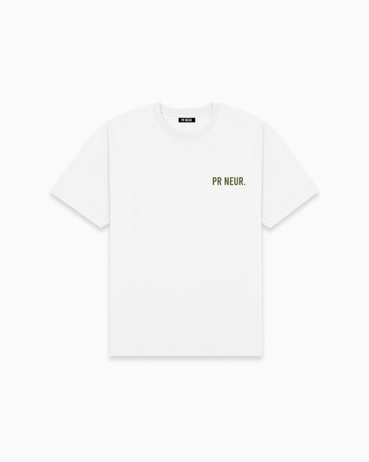 PR NEUR CLASSIC T-SHIRT - WHITE / EMERALD GREEN