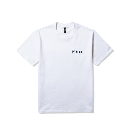 PR NEUR "FOR THE CREATORS..." HEAVY OVERSIZE T-SHIRT - WHITE/NAVY