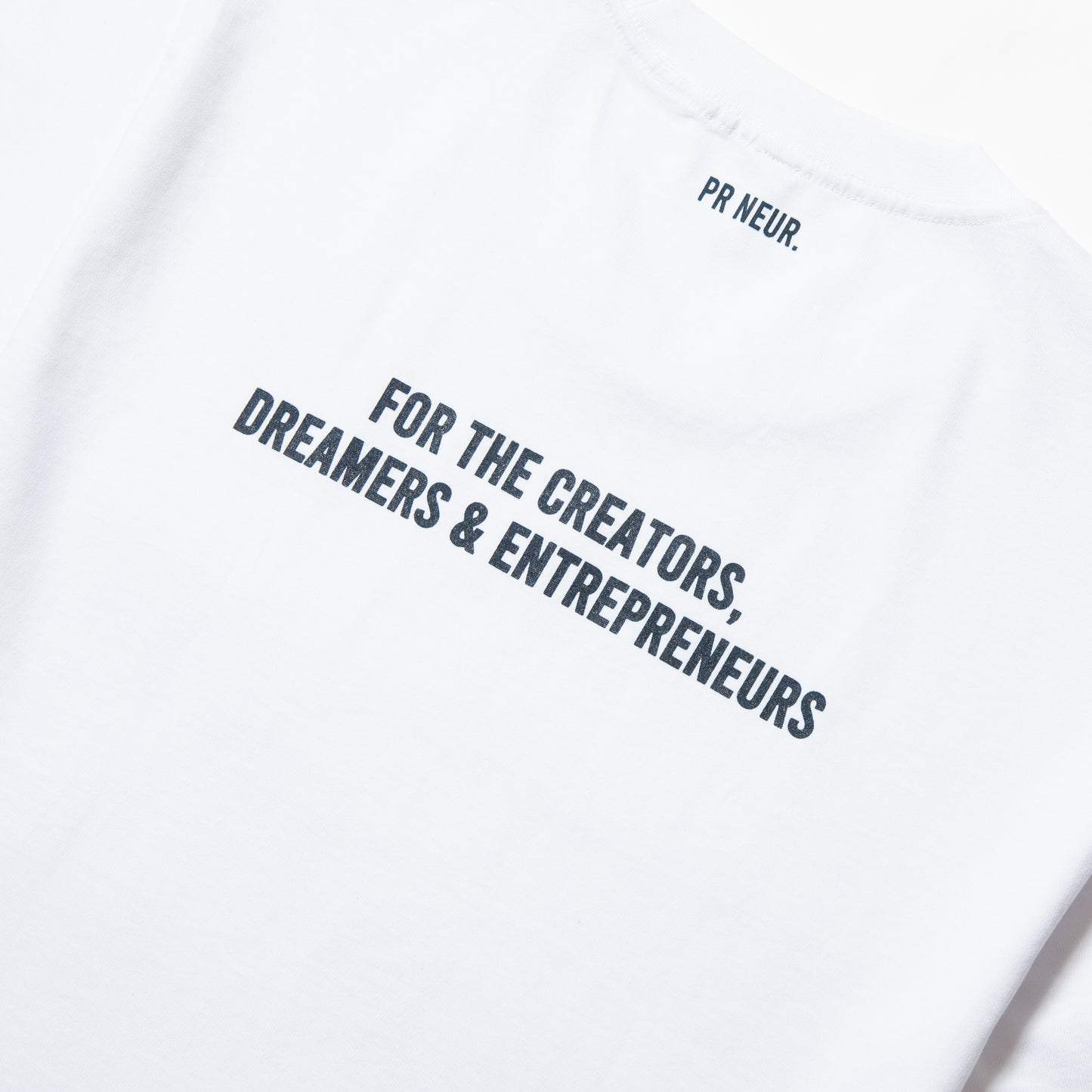 PR NEUR "FOR THE CREATORS..." HEAVY OVERSIZE T-SHIRT - WHITE/NAVY
