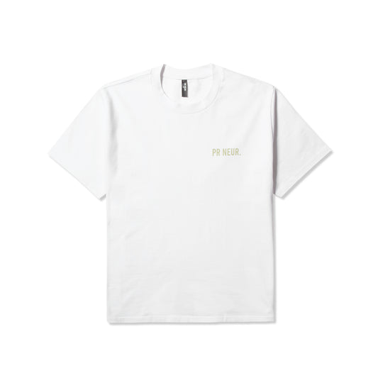 PR NEUR "FOR THE CREATORS..." HEAVY OVERSIZE T-SHIRT - WHITE/PISTACHIO