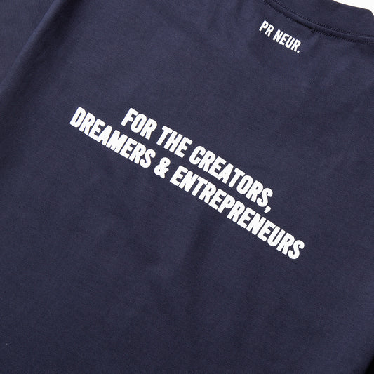 PR NEUR "FOR THE CREATORS..." HEAVY OVERSIZE T-SHIRT - NAVY