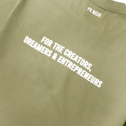 PR NEUR "FOR THE CREATORS..." HEAVY OVERSIZE T-SHIRT - PISTACHIO